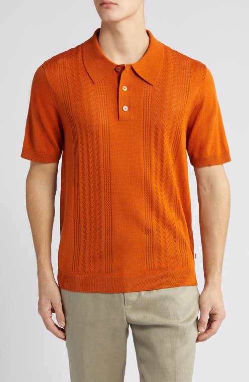 NN07 Thor Short Sleeve Wool Blend Polo Sweater at Nordstrom,