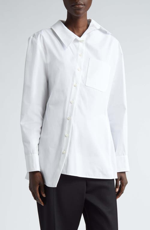 Jacquemus La Chemise Pablo Asymmetric Button-Up Shirt White at Nordstrom, Us