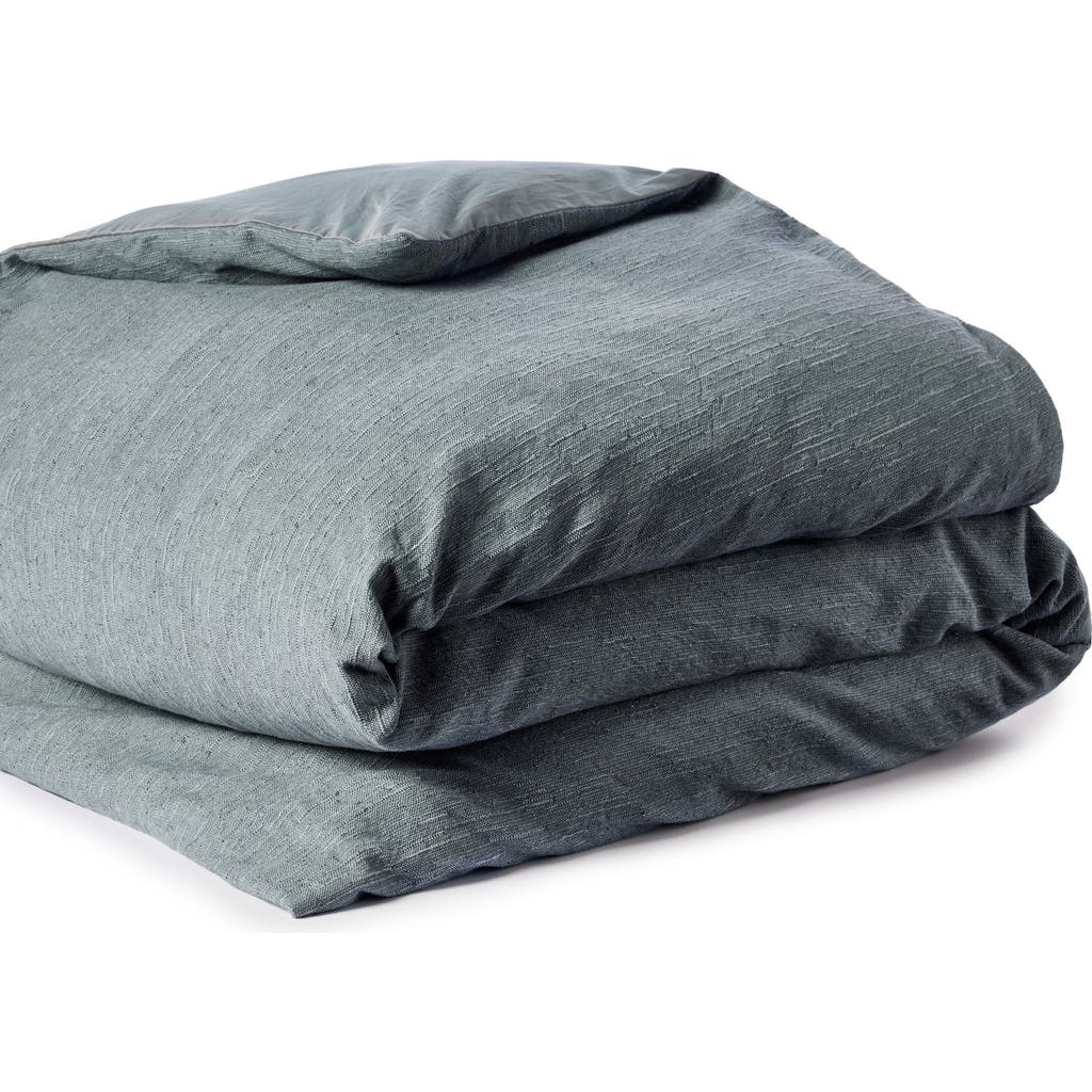 Coyuchi Toro Canyon Organic Cotton Duvet Cover In Marine
