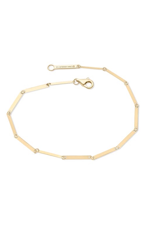 Laser Rectangle Chain Bracelet in Yellow