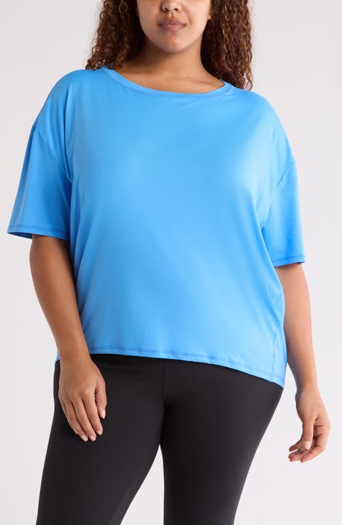 Zella Equilibrium Short Sleeve Cocoon T-shirt In Blue Lapis