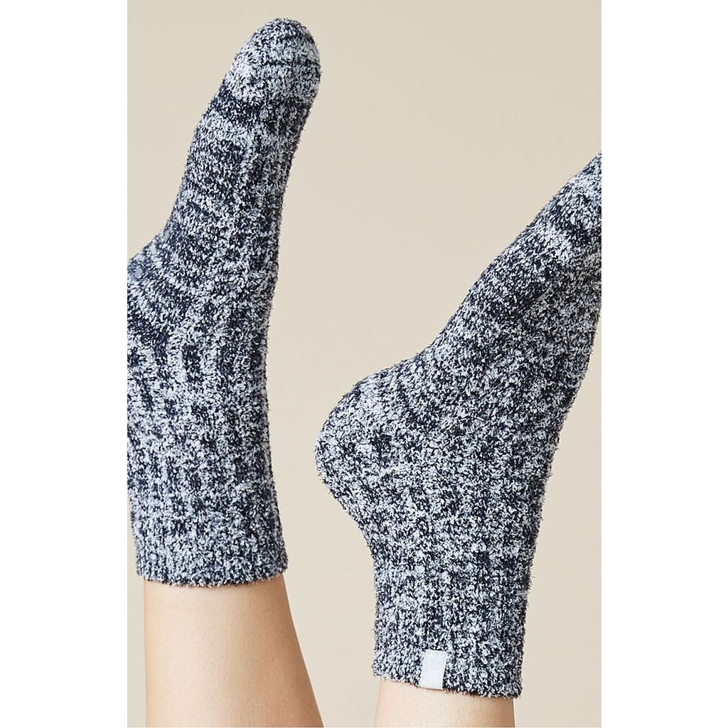 Softies Marshmallow Crew Socks With Grippers In Heather Black