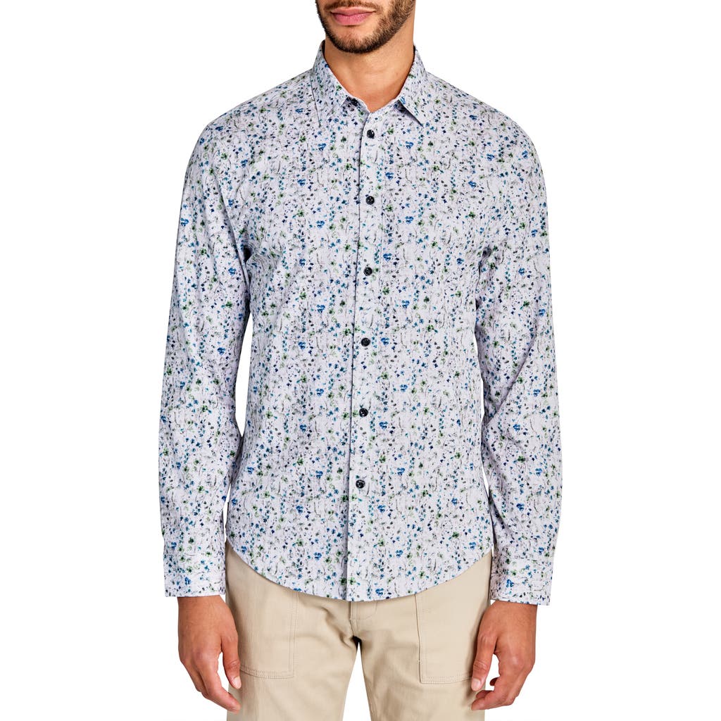 Brooklyn Brigade Mini Floral Recycled 4-way Stretch Performance Long Sleeve Shirt In Multi