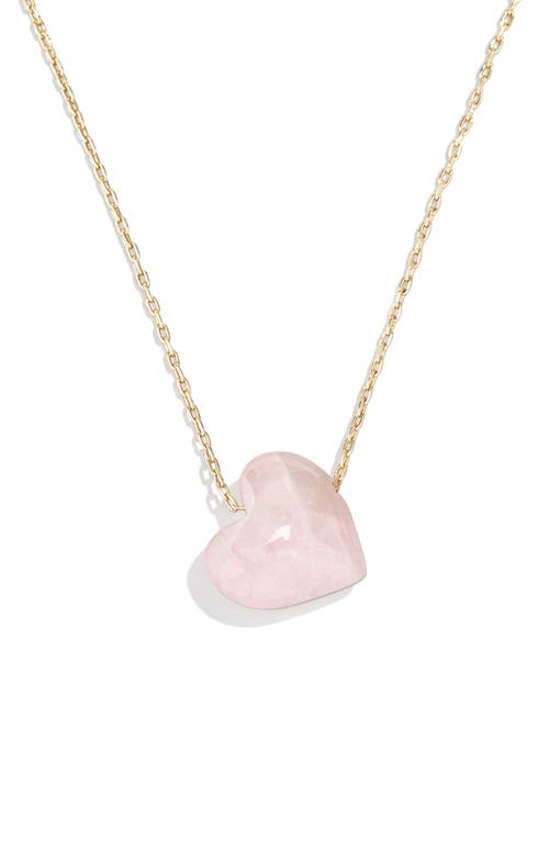 BaubleBar Juno Heart Pendant Necklace in Pink