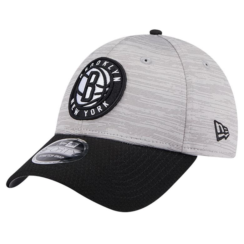 New Era Heather Gray/black Brooklyn Nets Active Digi-tech Two-tone 9forty Adjustable Hat In Multi