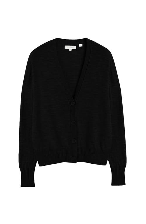 Chinti & Parker Pure Merino Ultra Fine V-neck Knit Cardigan In Black