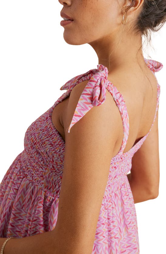 Shop A Pea In The Pod Smocked Maternity Sundress In Lilac Ikat