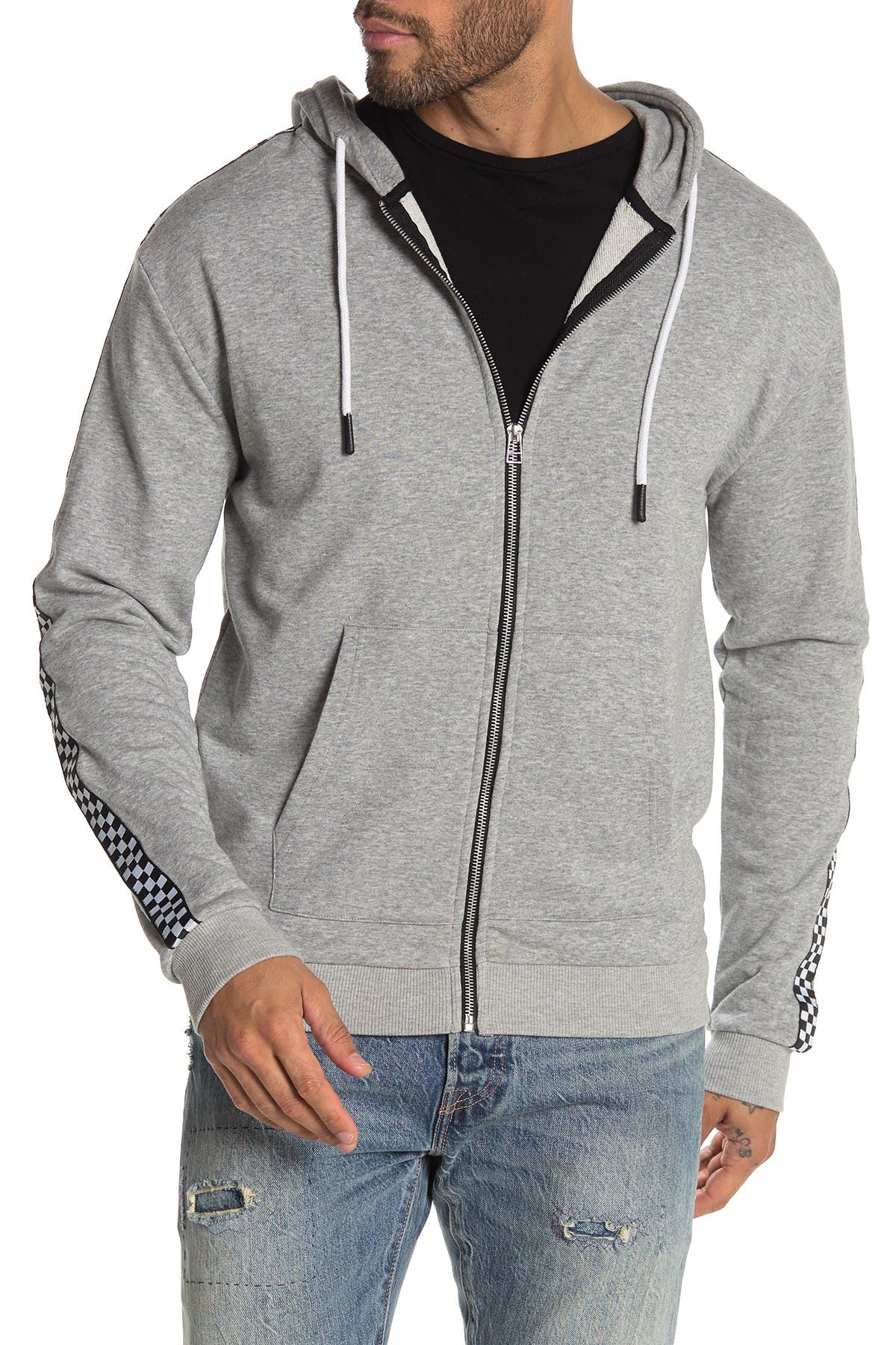 Sovereign Code | King Checkered Trim Zip Hoodie | Nordstrom Rack