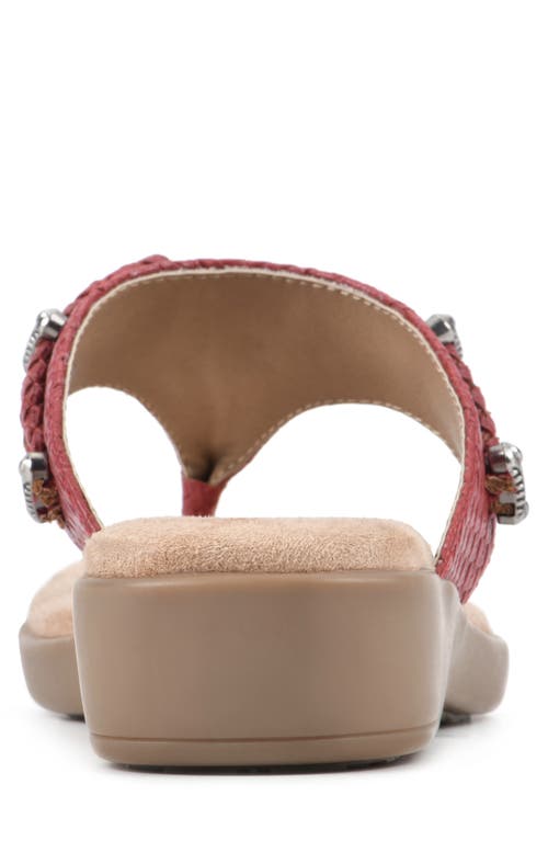 Cliffs By White Mountain Bailee Sandal In Red/woven