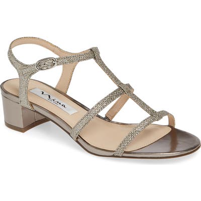 Nina Gelisa T-Strap Sandal- Grey