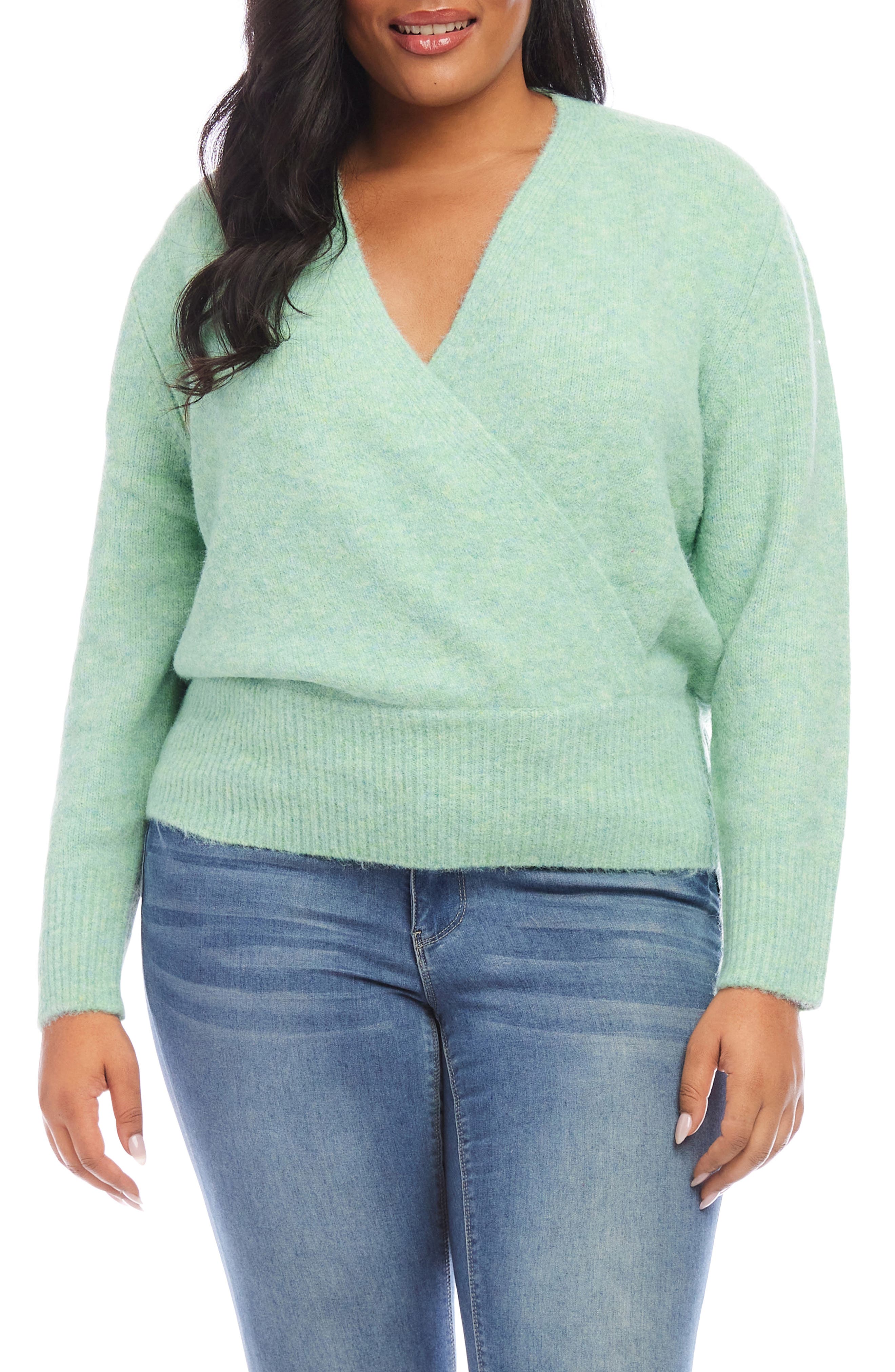 Karen Kane Surplice VNeck Sweater Nordstrom