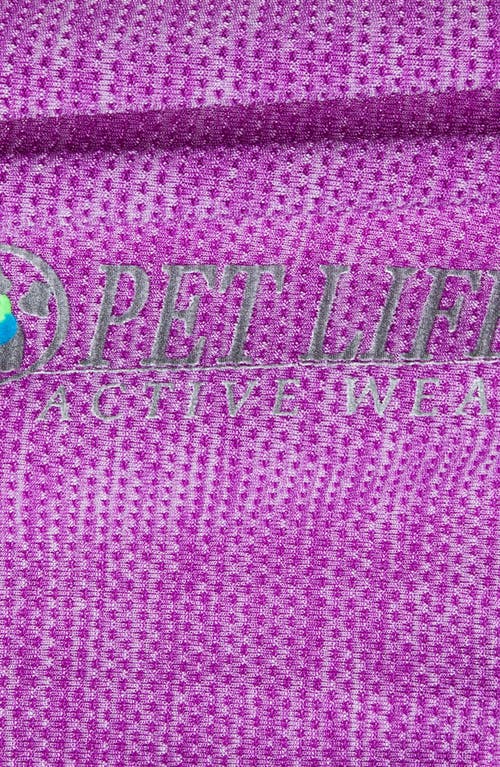 Shop Pet Life Active 'aero-pawlse' Heathered Tank Top In Maroon/purple