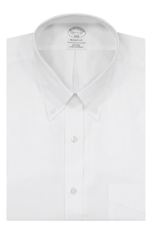 Brooks Brothers Non-Iron Regent Fit Dress Shirt Solid Whte at Nordstrom,