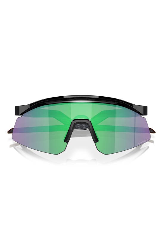 Oakley Hydra 37mm Prizm™ Semirimless Wrap Shield Sunglasses In Shiny Black