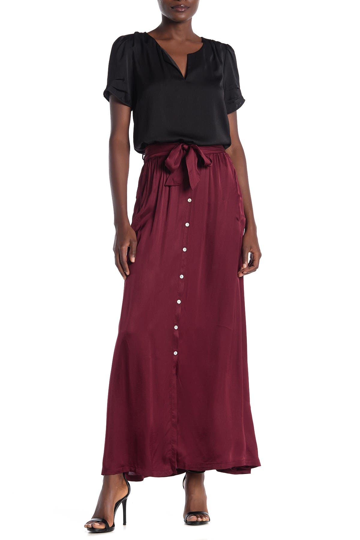 satin maxi skirt 60