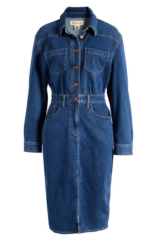 MADEWELL MADEWELL WESTERN LONG SLEEVE DENIM SHIRTDRESS 