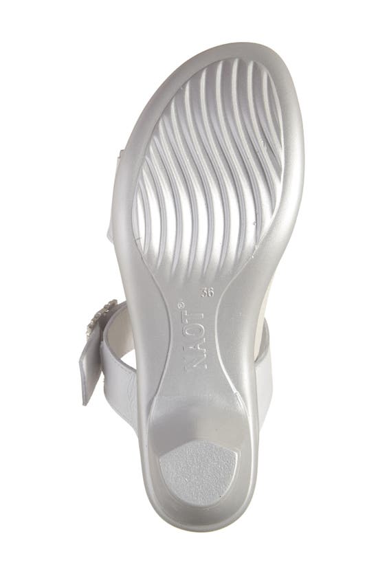 Shop Naot Recent Slide Sandal In White Pearl Leather