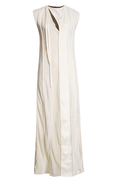 Shop Jil Sander Paneled Chest Cutout Maxi Dress In Coconut 104