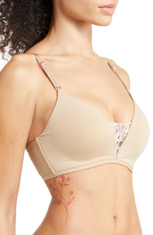 Skarlett Blue Entice Wireless Push-up Bra In Nylon/whte