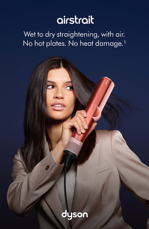 Shop Dyson Special Edition Airstrait Wet-to-dry Straightener In Strawberry Bronze & Blush Pink