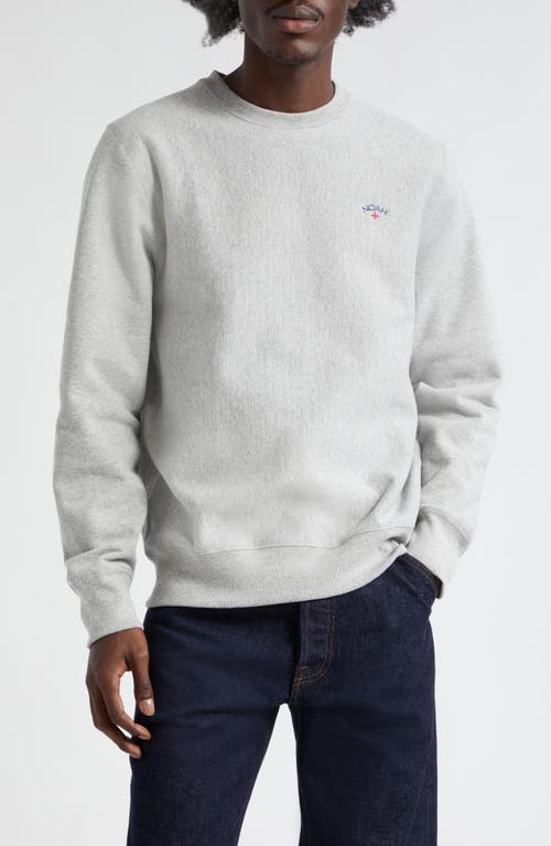 Noah Classic Cotton Crewneck Sweatshirt Heather Grey at Nordstrom,