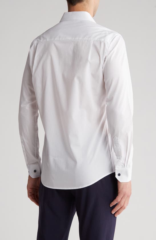 Shop Duchamp Tailored Fit Textured Solid Dress Shirt In White