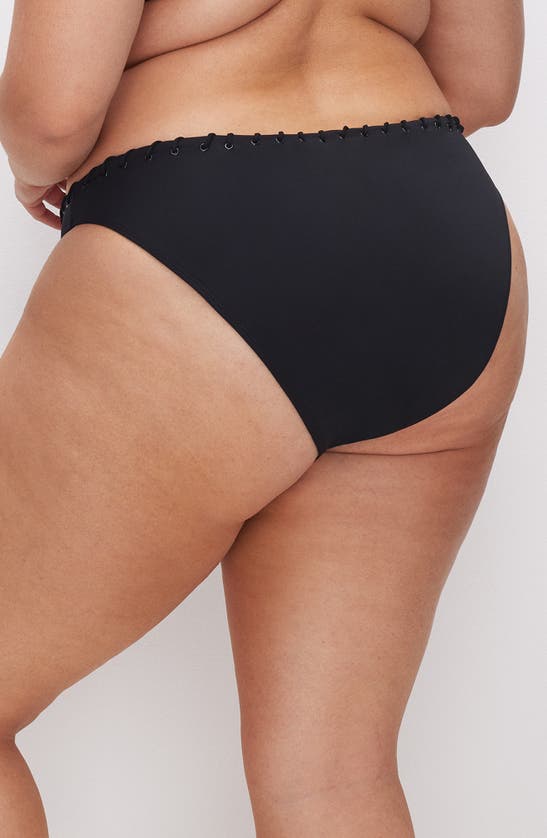 Shop Good American Whipstitch Bikini Bottoms In Black001