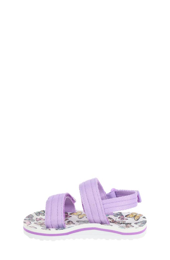Shop Sg Footwear Kids' Butterfly Double Strap Sandal In Purple