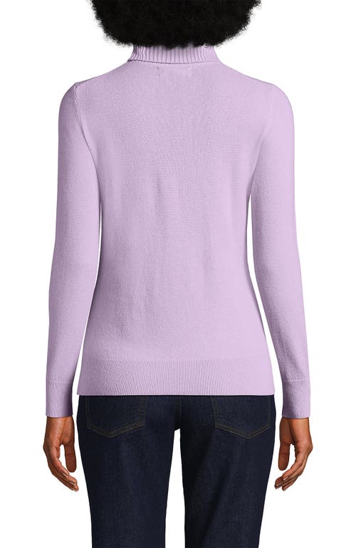 Shop Lands' End Cashmere Turtleneck Sweater In Light Soft Amethyst