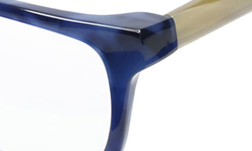 Shop Eyebobs Number Crunchers 54mm Rectangular Reading Glasses In Medium Blue/clear