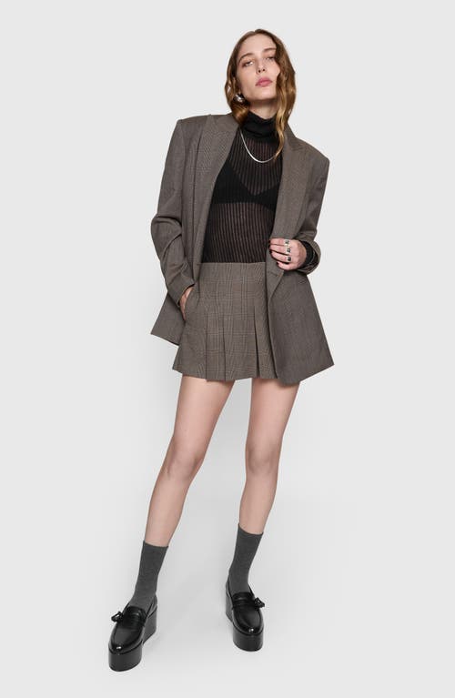 Shop Rebecca Minkoff Addison Glen Plaid Oversize Blazer In Chestnut