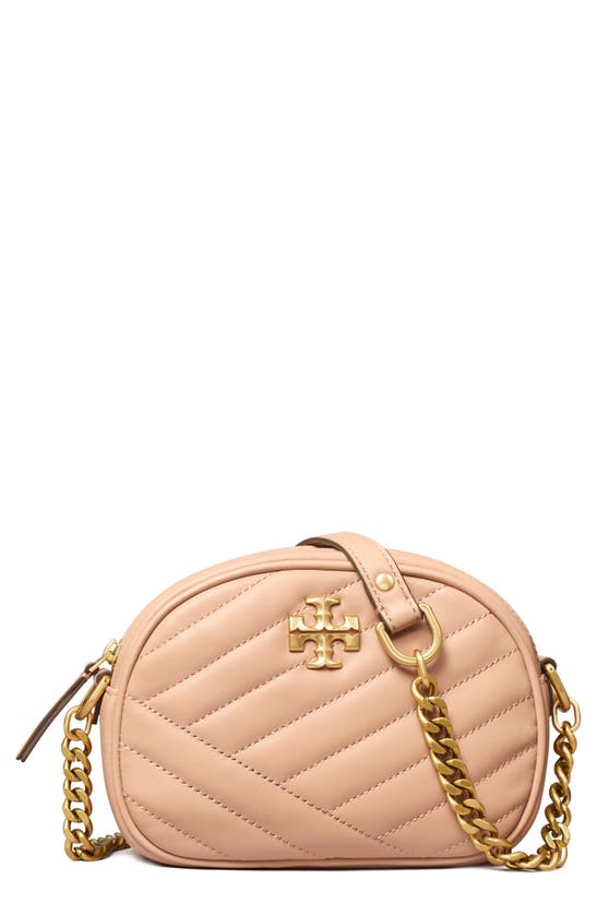 Tory Burch Kira Chevron N/S Phone Crossbody Pink Moon