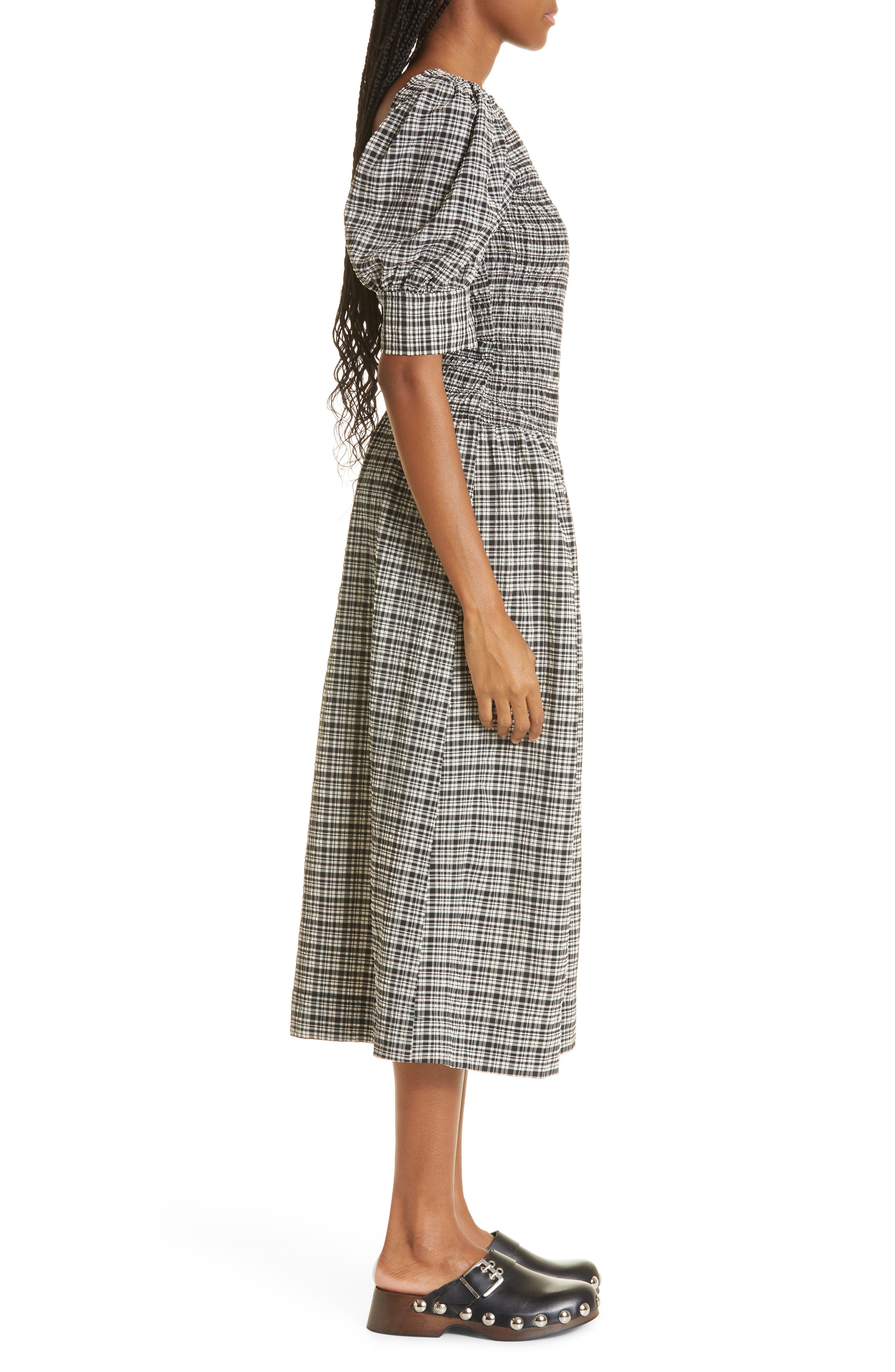 midi seersucker dress