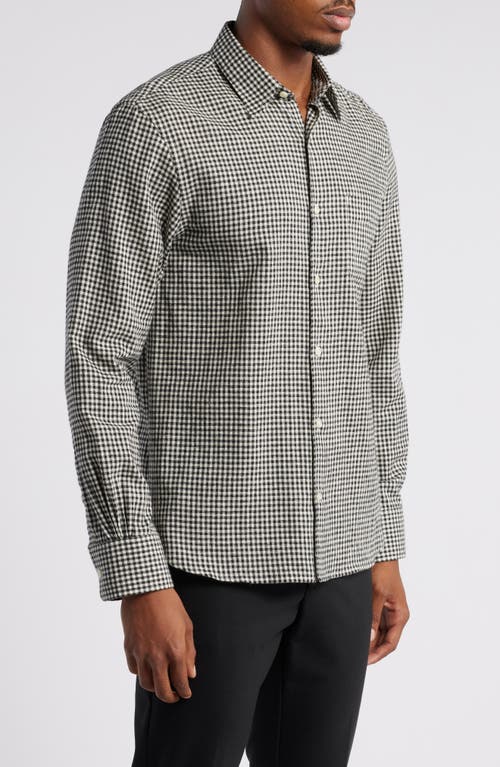 Shop Officine Generale Officine Générale Benoit Check Button-up Shirt In Black/white