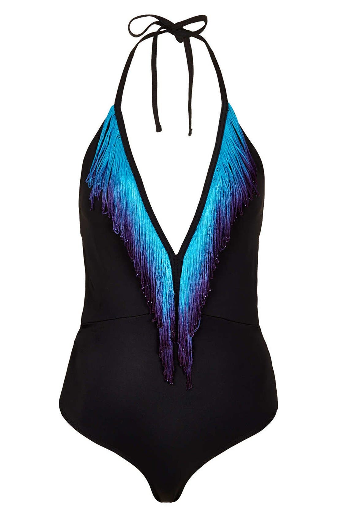 Dip Dye Fringed One Piece Swimsuit Nordstrom