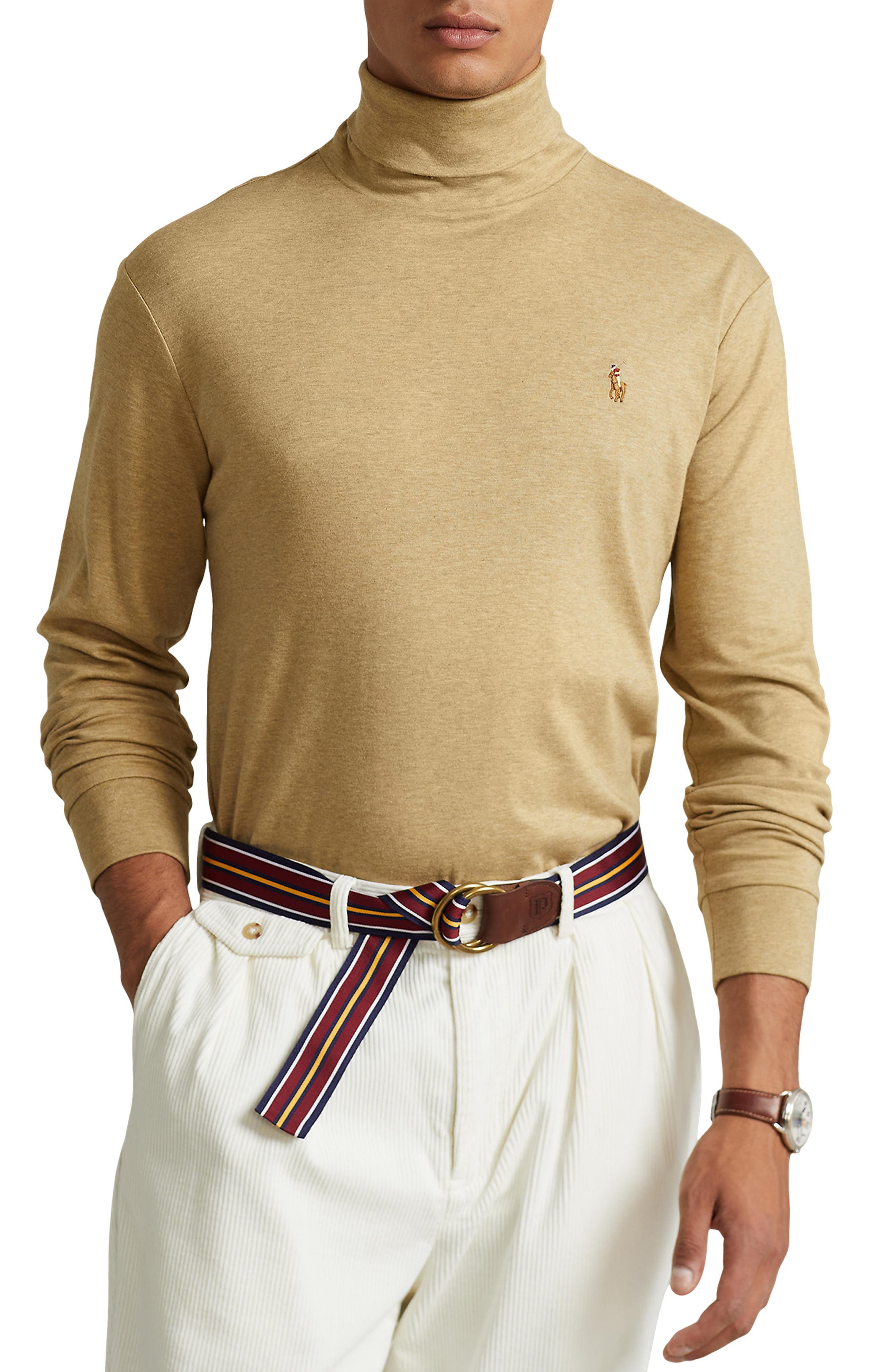 Men's 100% Cotton Turtleneck Sweaters 