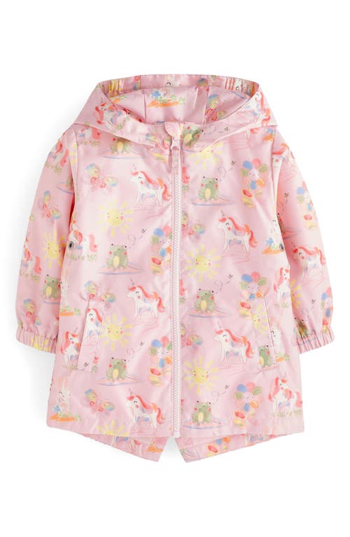 Shop Next Kids' Water Resistant Hooded Jacket In Pink Unicorn