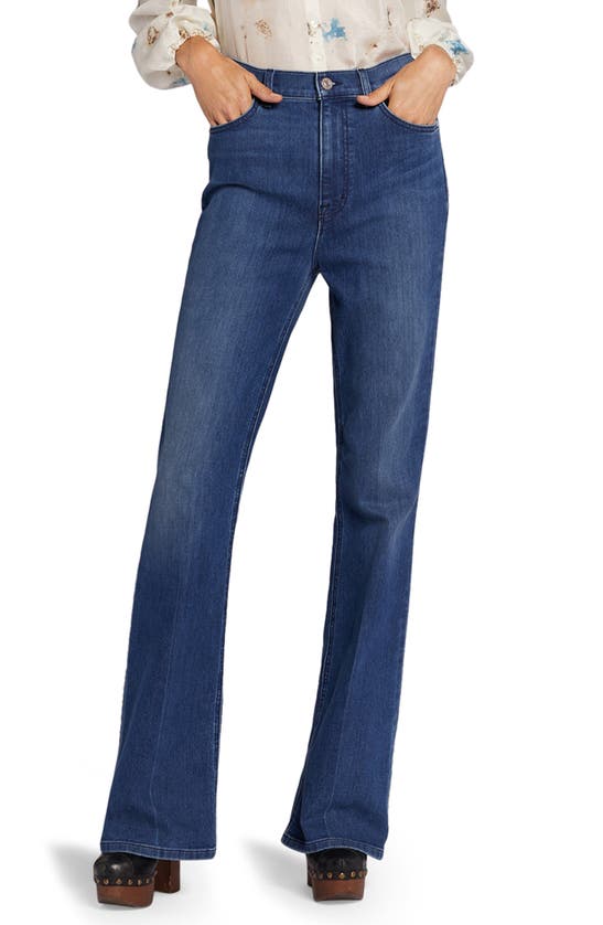 Current Elliott The Side Street High Waist Flare Jeans In Blue