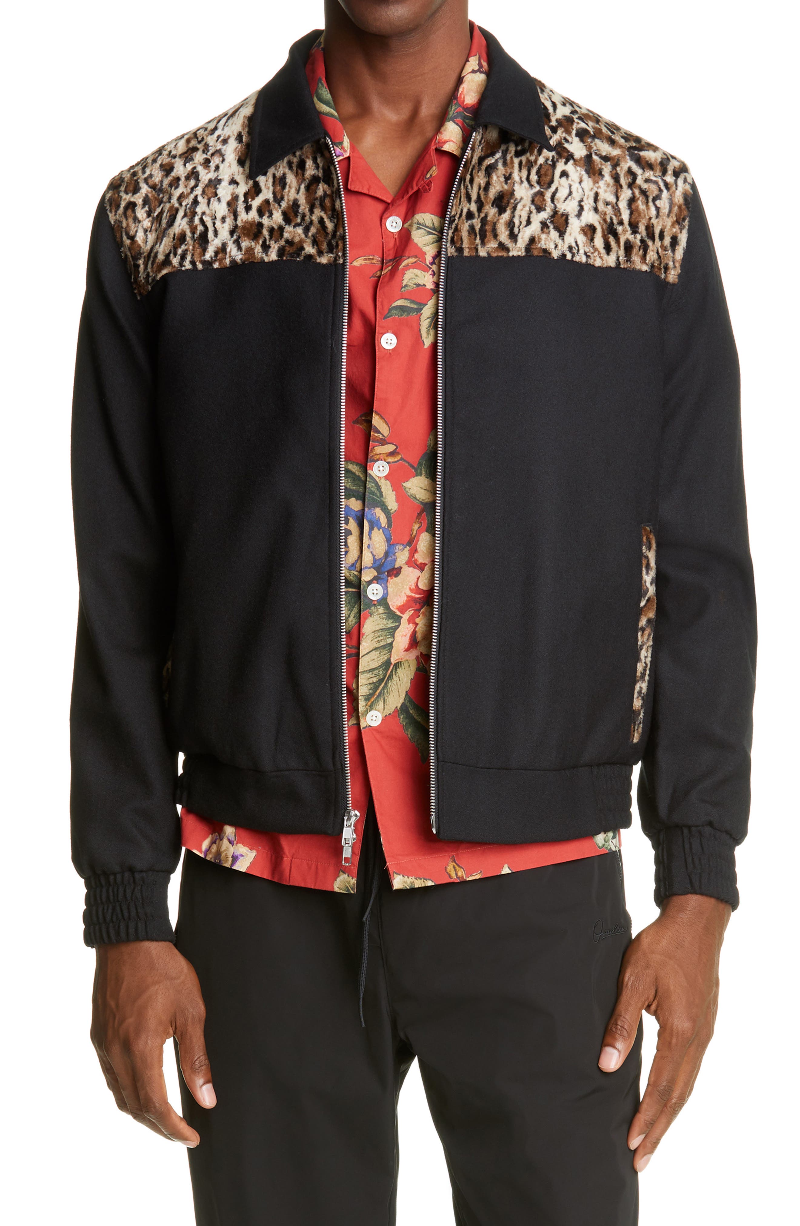 leopard varsity jacket