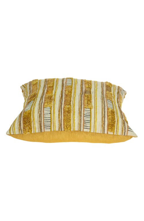 Parkland Collection Paxton Embroidered Throw Pillow In Beige