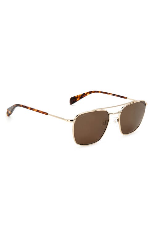 Rag & Bone 53mm Navigator Sunglasses In Gold
