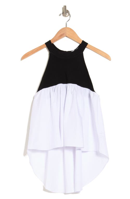 Shop Vici Collection Reverie Colorblock High-low Tank In Black/white