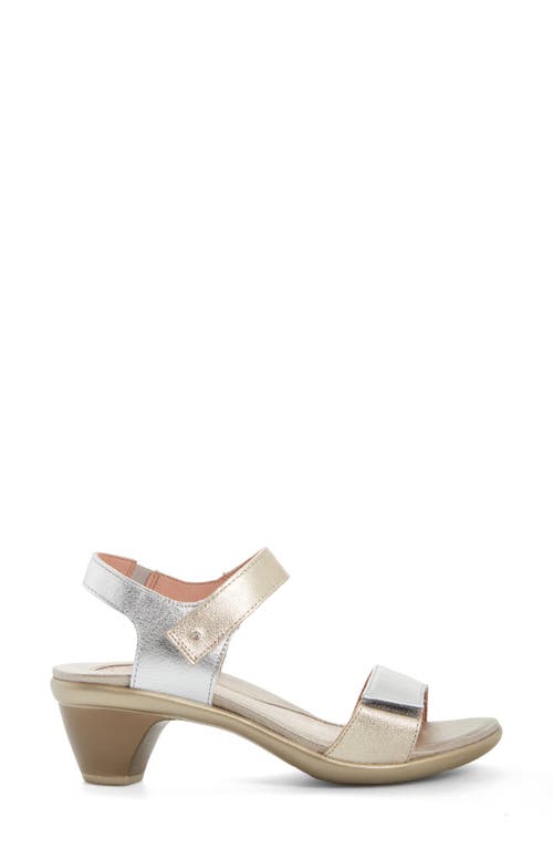 Naot Extant Sandal In Soft Silver/radiant Gold