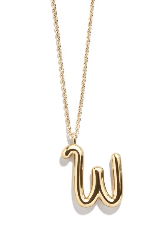 Bubble Initial Necklace in Gold W