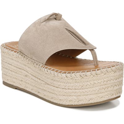 Sarto By Franco Sarto Malia Espradrille Wedge Slide Sandal- Beige