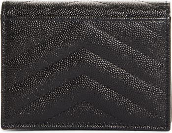 Monogramme quilted textured-leather wallet