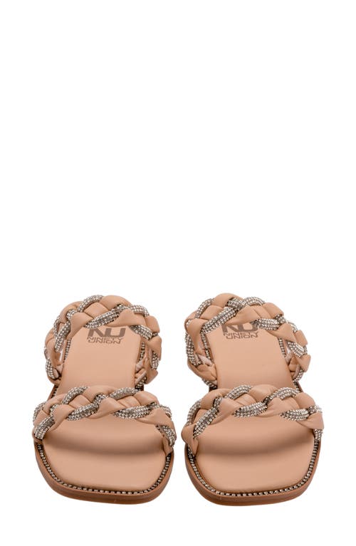 Ninety Union Sunny Embellished Slide Sandal In Beige