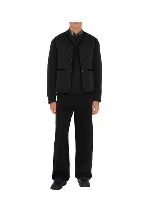 Shop Burberry Quilted Nylon Gilet In Black