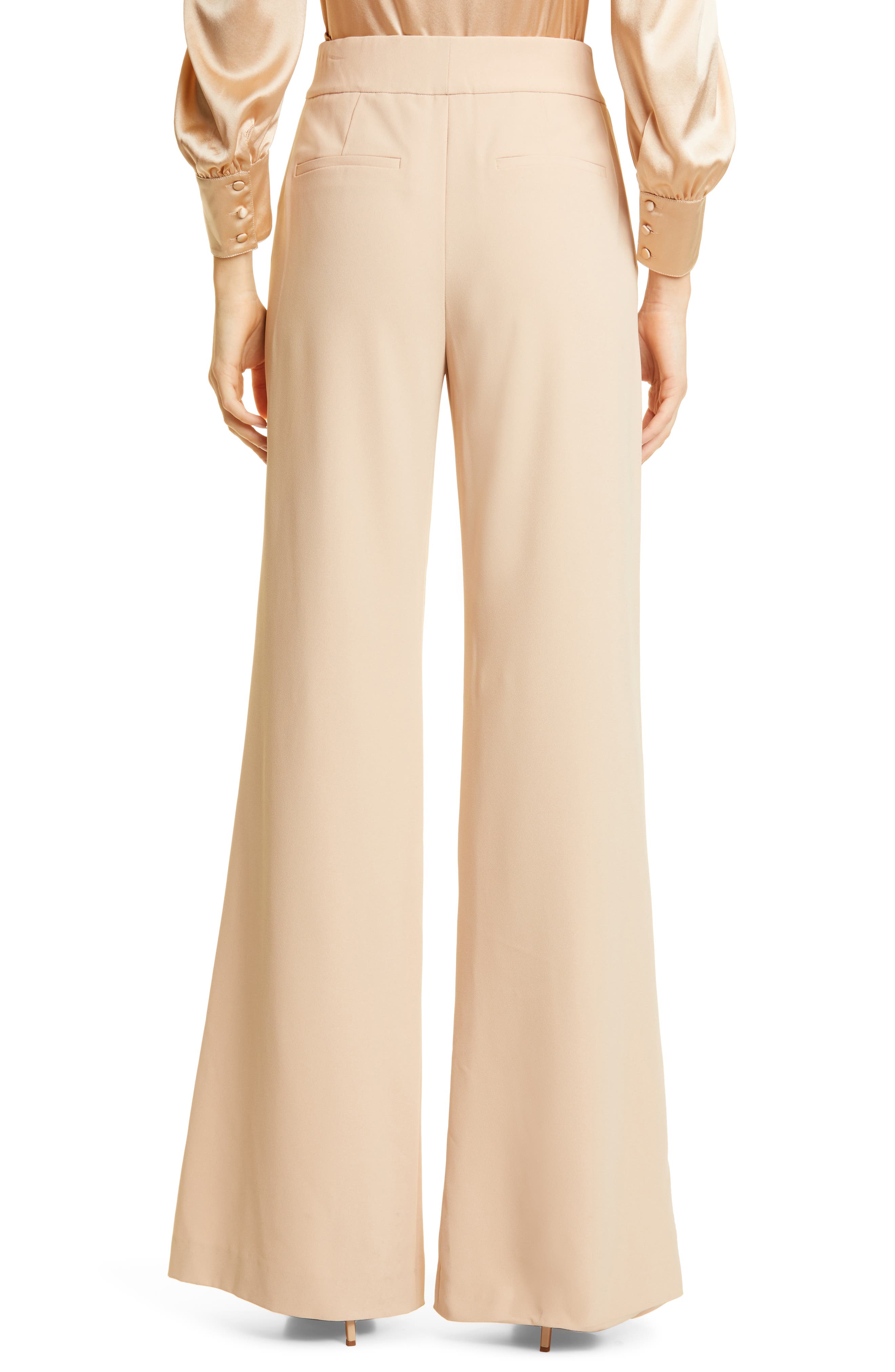 Alice + Olivia Dylan Pintuck Pleat Wide 