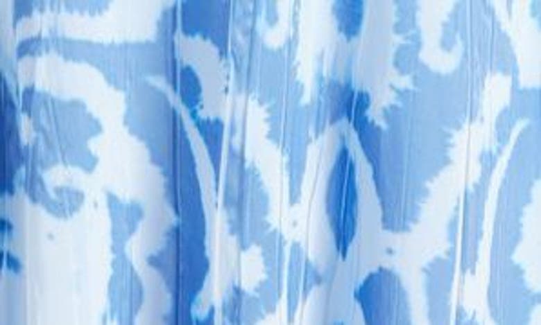 Shop Komarov Print Sleeveless Chiffon Maxi Dress In Cobalt Stencil